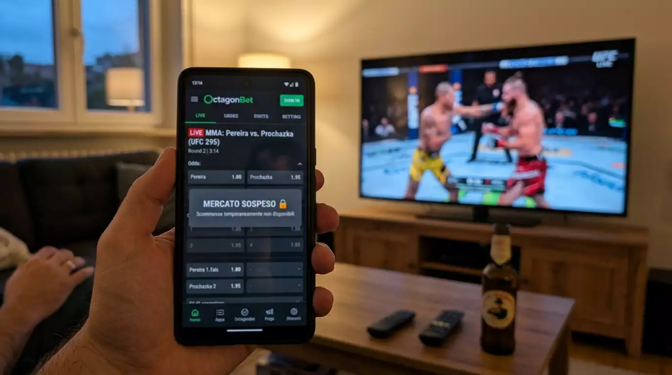 Mercato live sospeso dal bookmaker dopo un'azione importante dell'incontro