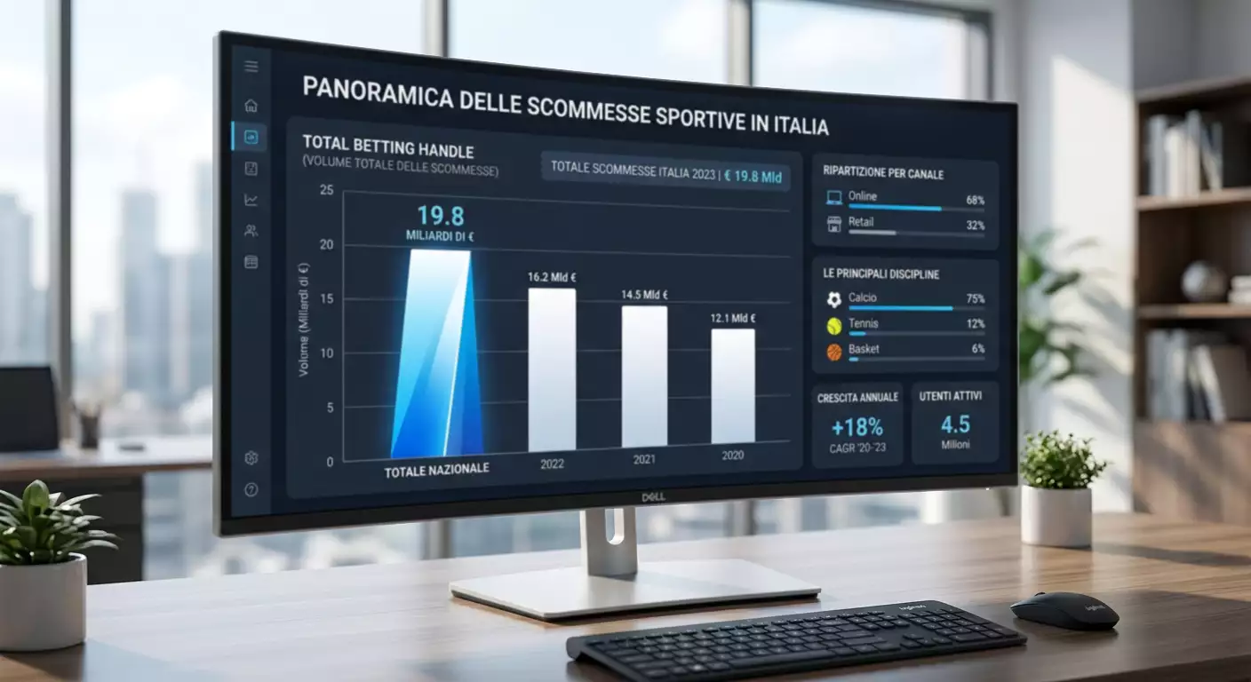 Volume della raccolta scommesse sportive italiana nel 2025 in miliardi di euro