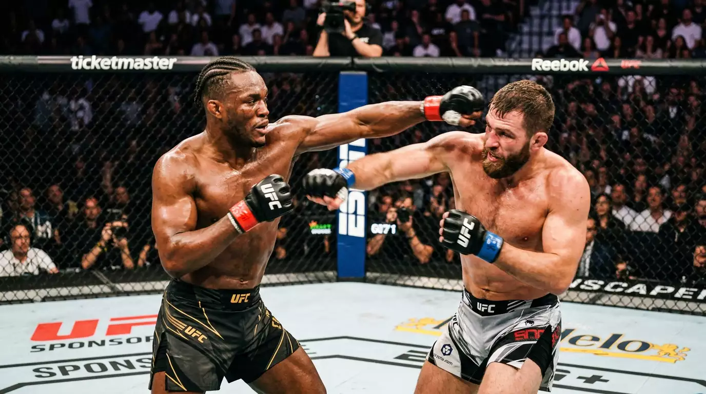 Lottatori UFC in uno scambio rapido che può ribaltare l'incontro in un istante