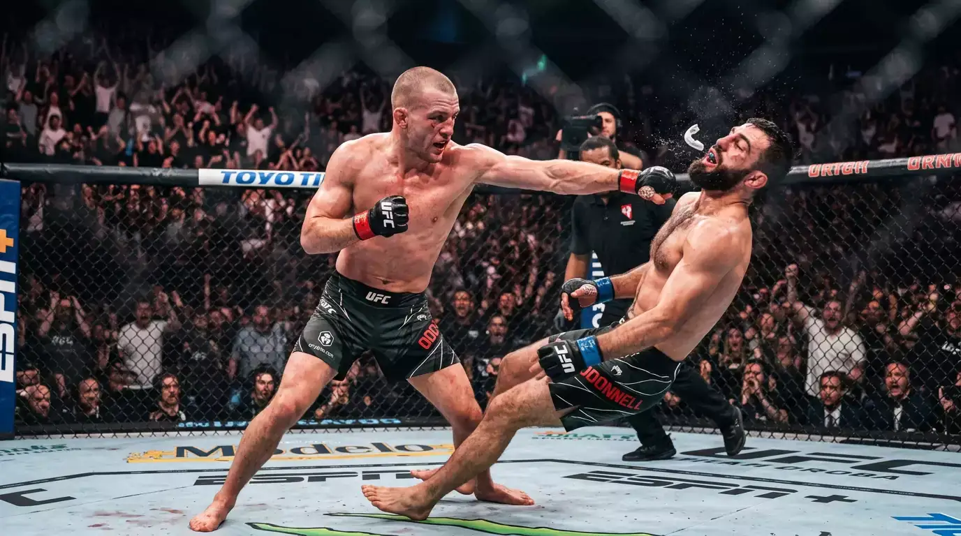 Underdog UFC che ribalta il pronostico con un knockout nell'ottagono
